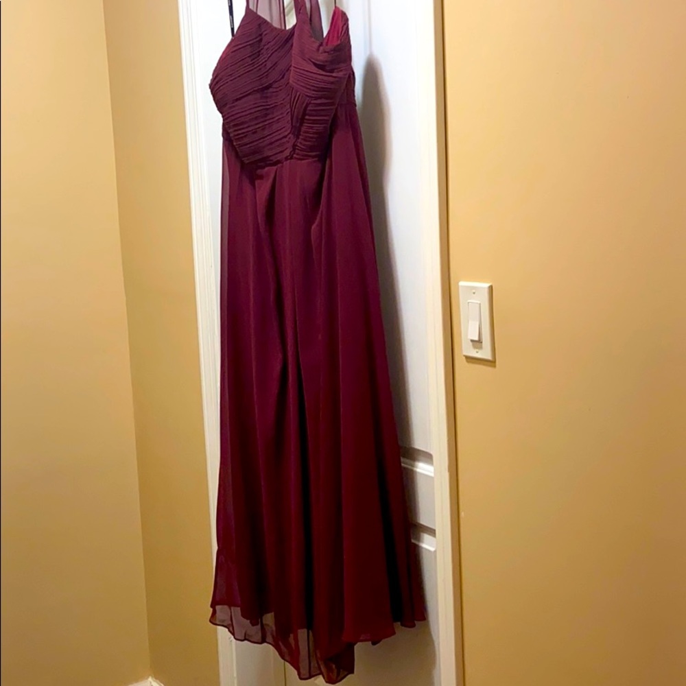 Levkoff Bridesmaid Dress Size 24 Maroon